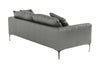 Jacoba Modern Dark Grey Leather Sofa