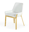 Modrest Ganon Modern White & Gold Dining Chair Model VGGAGA-6736CH-WHT-GLD-DC