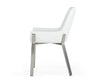 Modrest Ganon Modern White & Brushed Stainless Steel Dining Chair Model VGGAGA-6736CH-WHT-SS-DC