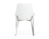 Modrest Ganon Modern White & Brushed Stainless Steel Dining Chair Model VGGAGA-6736CH-WHT-SS-DC