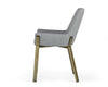 Ganon Modern Grey & Antique Brass Dining Chair