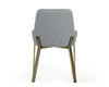 Ganon Modern Grey & Antique Brass Dining Chair