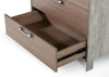 Boston Modern Brown Oak & Brushed Stainless Steel Chest