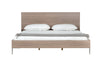 Nova Domus Boston Modern Brown Oak & Brushed Stainless Steel Bed Model VGANBOSTON-BED