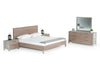 Nova Domus Boston Modern Brown Oak & Brushed Stainless Steel Bed Model VGANBOSTON-BED