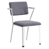 ACME Cargo Gray Fabric & White Dining Chair (Set-2) Model 77882