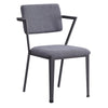ACME Cargo Gray Fabric & Gunmetal Dining Chair (Set-2) Model 77902