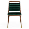 Biscay Modern Dark Green & Walnut Steel Dining Chair