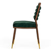 Biscay Modern Dark Green & Walnut Steel Dining Chair
