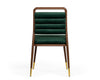 Modrest Biscay Modern Dark Green & Walnut Steel Dining Chair Model VGEUMC-9697CH-GRN