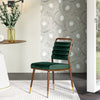 Modrest Biscay Modern Dark Green & Walnut Steel Dining Chair Model VGEUMC-9697CH-GRN