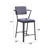 ACME Cargo Fabric & Gunmetal Counter Height Chair (Set-2) Model 77907