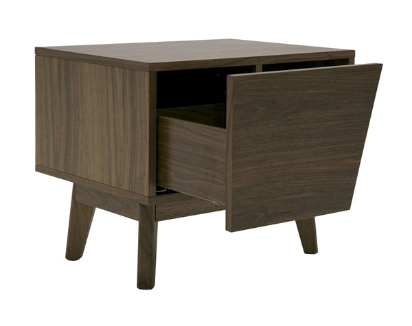 Abelard Mid-century Walnut Nightstand