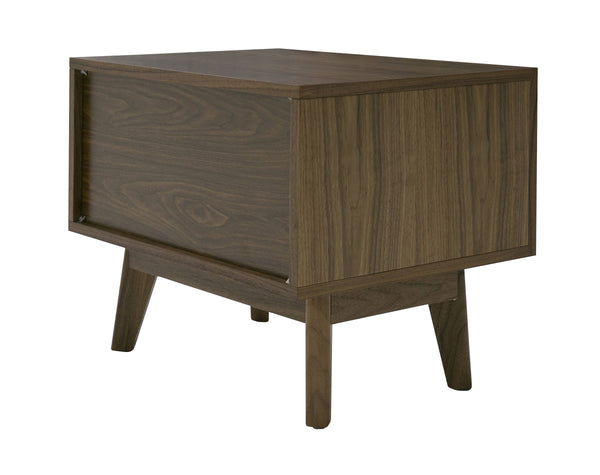 Abelard Mid-century Walnut Nightstand