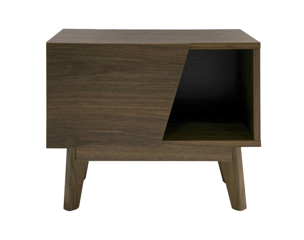 Abelard Mid-century Walnut Nightstand
