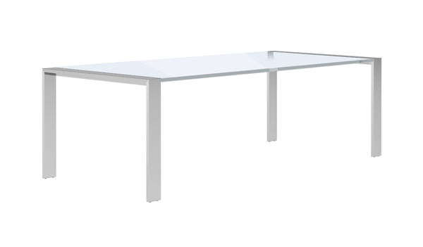 Modrest Fauna Modern White High Gloss & Stainless Steel Chrome Dining Table Model VGBBBN-2T-WHT-DT