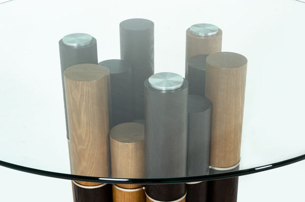 Modrest Greta Modern Glass & Walnut Dining Table Model VGCSRT-19070-WAL-DT