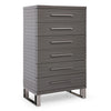 Splendor Grey High Gloss Slatted Chest