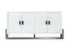 Modrest Lenny Modern White High Gloss & Stainless Steel Gun Metal Buffet Model VGGMW-1393B-WHT-BUF