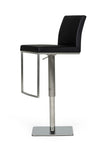 Folsum Modern Black & Brushed Stainless Steel Bar Stool