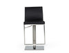 Modrest Folsum Modern Black & Brushed Stainless Steel Bar Stool Model VGHR5040GB-1-BLK-BS