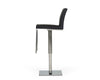 Folsum Modern Black & Brushed Stainless Steel Bar Stool