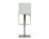 Modrest Folsum Modern Light Grey & Brushed Stainless Steel Bar Stool Model VGHR5040GB-1-LTGRY-BS