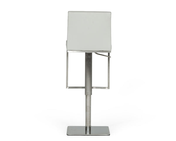 Folsum Modern Light Grey & Brushed Stainless Steel Bar Stool