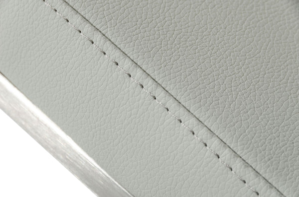 Modrest Folsum Modern Light Grey & Brushed Stainless Steel Bar Stool Model VGHR5040GB-1-LTGRY-BS