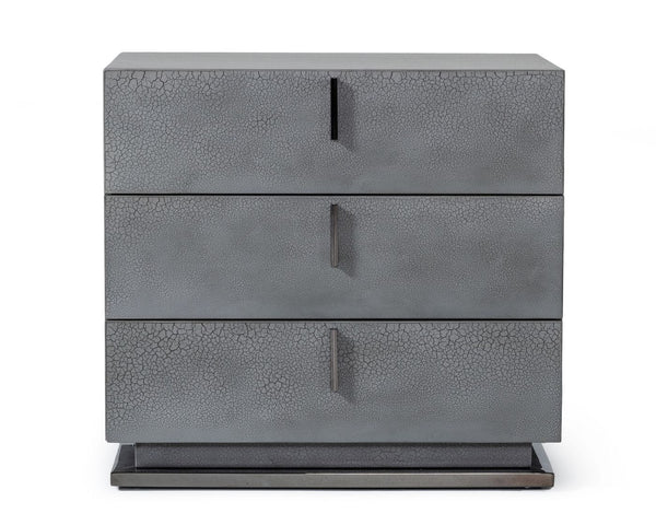 Modrest Buckley Grey & Black Stainless Steel Bedroom Set Model VGVC2003-SET