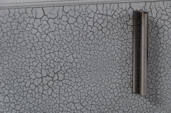 Modrest Buckley Grey & Black Stainless Steel Bedroom Set Model VGVC2003-SET