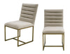 Modrest Barker Modern Beige & Brush Gold Dining Chair (Set Of 2) Model VGGMDC-1251A-DC