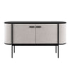 Modrest Hobart Modern Beige Fabric & Black Metal Buffet Model VGDWJ9743--BEI-BUF