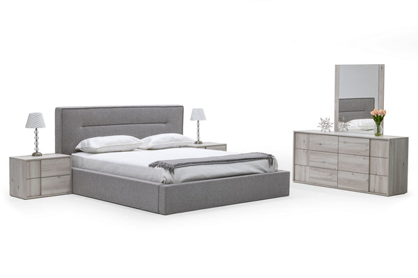 Nova Domus Juliana Italian Modern Grey Upholstered Bed Model VGACJULIANA-GRY-BED