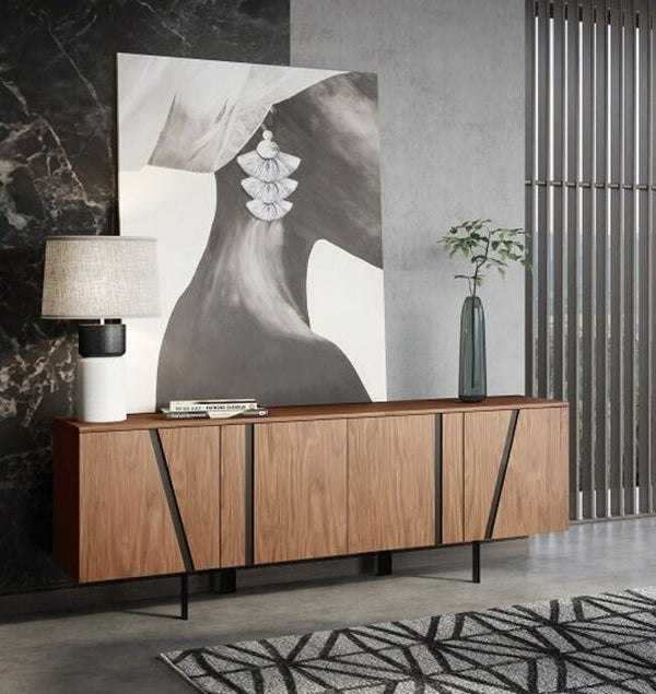 Mario Modern Walnut Veneer Buffet
