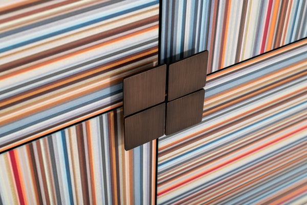 Macoy Modern Multicolor and Black Ash Wine Cabinet