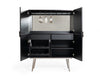 Macoy Modern Multicolor and Black Ash Wine Cabinet