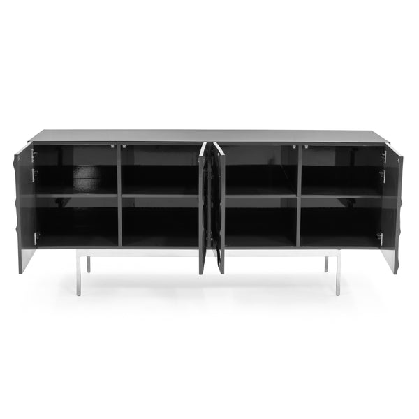 Gwen Modern Grey High Gloss Buffet