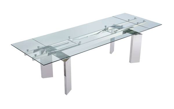 Modrest Viking Modern Extendable Glass Dining Table Model VGYFDT8180S-DT