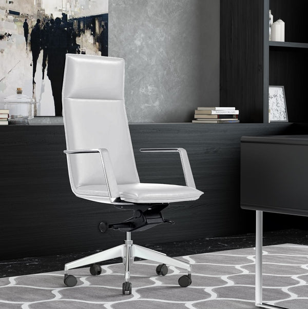 Modrest Gorsky Modern White High Back Executive Office Chair Model VGFUA1819-WHT-OC