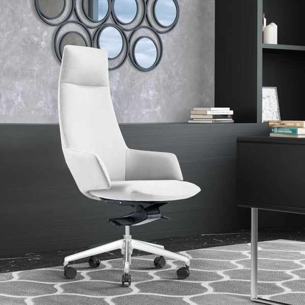Modrest Gates Modern White High Back Executive Office Chair Model VGFUA1719-WHT-OC
