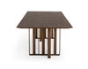 Livia Modern Wenge & Gold Stainless Steel Dining Table