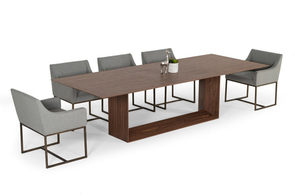 Modrest Channa Modern Walnut Dining Table Model VGBBMI2006T-WAL-DT