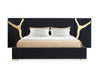 Modrest Aspen Glam Black Velvet & Gold Bed Model VGVCBD1801-BLK-BED