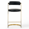 Shandra Black Leatherette + Gold Counter Stool