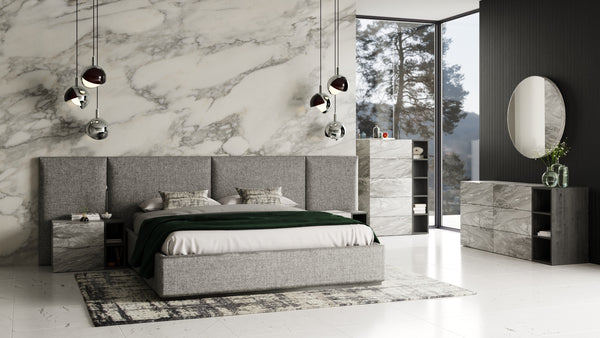 Nova Domus Maranello Modern Grey Bed Set Model VGMABR-121-GRY-BED-SET