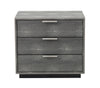 Modrest Dynasty Modern Shagreen Three Drawer Nightstand Model VGVCN2108-3-GRY-NS