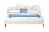 Modrest Destiny Contemporary White Sherpa Bubble Bed Model VGODZW-20104-WHT-BED