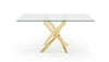 Modrest Pyrite Modern Glass And Gold Dining Table Model VGEW-2133EE-G