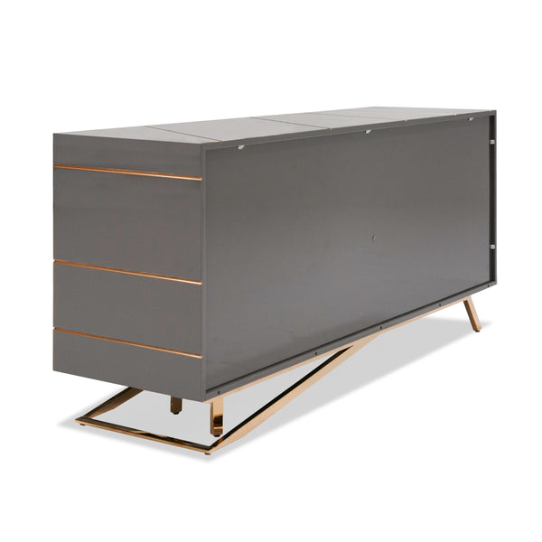 Modrest Katzu Modern Grey And Rose Gold Buffet Model VGVC-G2127-GRY